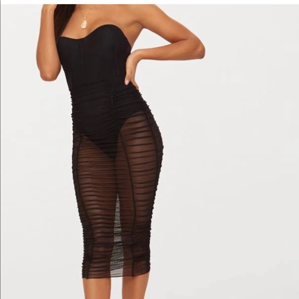 Black sheer dress
